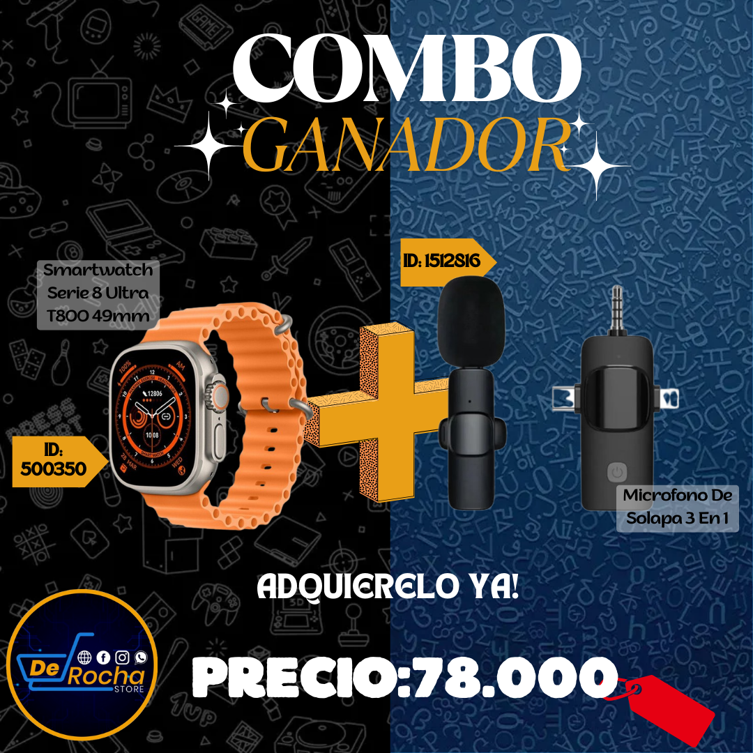 combo smartwatch+microfono 3en1
